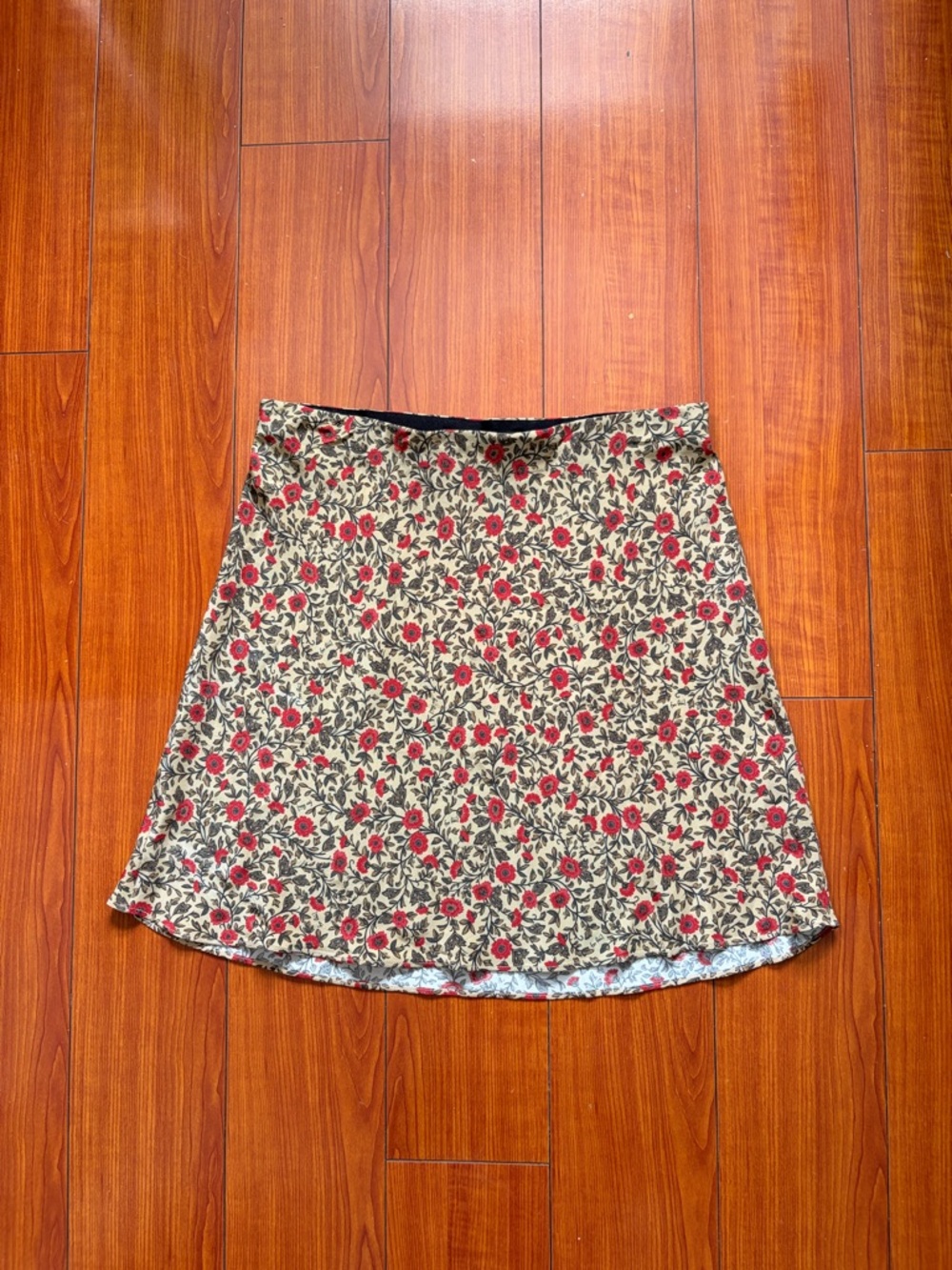 Realisation Par Floral Mini Skirt in Red and Cream